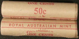 1978 1c royal Australian mint roll x 1 roll multiples available