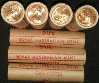 1983 1c royal Australian mint roll x 1 roll multiples available