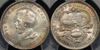 Australia 1927 parliament florin Choice Uncirculated PCGS MS64[8]