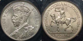 Australia 1934 35 melbourne centenary florin 2s GEM Uncirculated PCGS MS65