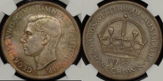 Australia 1937 crown 5s Uncirculated NGC MS63