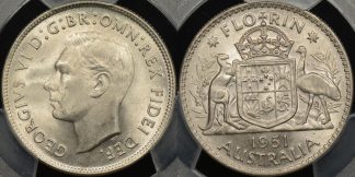 Australia 1951 florin 2s Uncirculated PCGS MS63