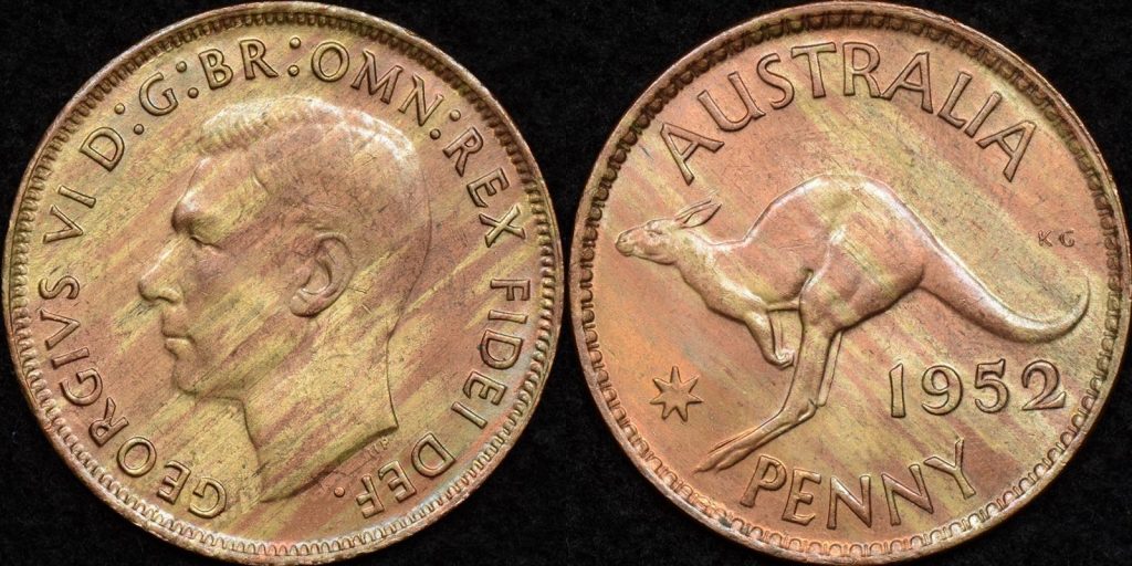 Australia 1952m penny Uncirculated