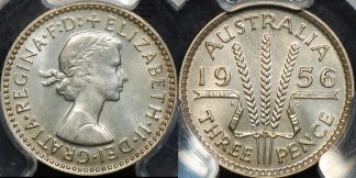 Australia 1956m threepence 3d proof PCGS PR67