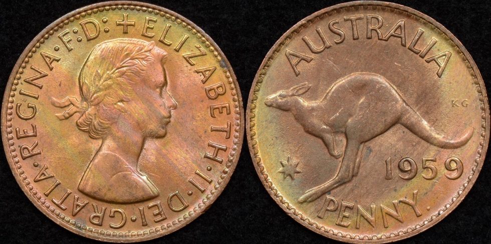 Australia 1959y penny UNC
