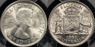 Australia 1960 florin 2s Choice Uncirculated PCGS MS64