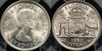 Australia 1960 florin 2s Choice Uncirculated PCGS MS64