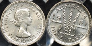 Australia 1961m threepence 3d proof PCGS PR66