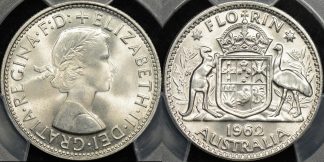 Australia 1962m florin 2s GEM Uncirculated PCGS MS64 