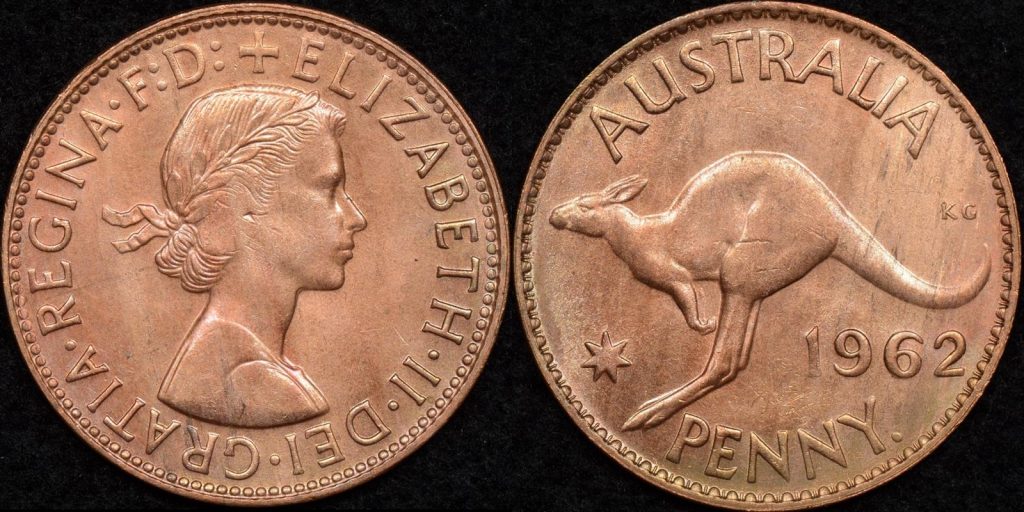 Australia 1962y penny 1d Choice Uncirculated