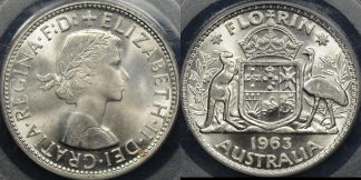 Australia 1963 florin 2s Choice Uncirculated PCGS MS64[9]