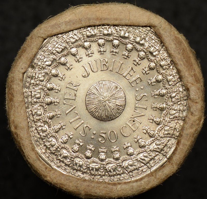 1977 Silver Jubilee 50 Cent Royal Australian Mint Roll The Purple Penny