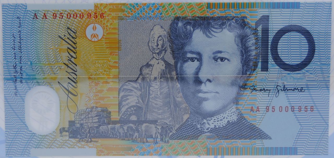 Australia 1995 Ten Dollar 10 Note Premium Note Printing Australia NPA Folder R316b AA95 The