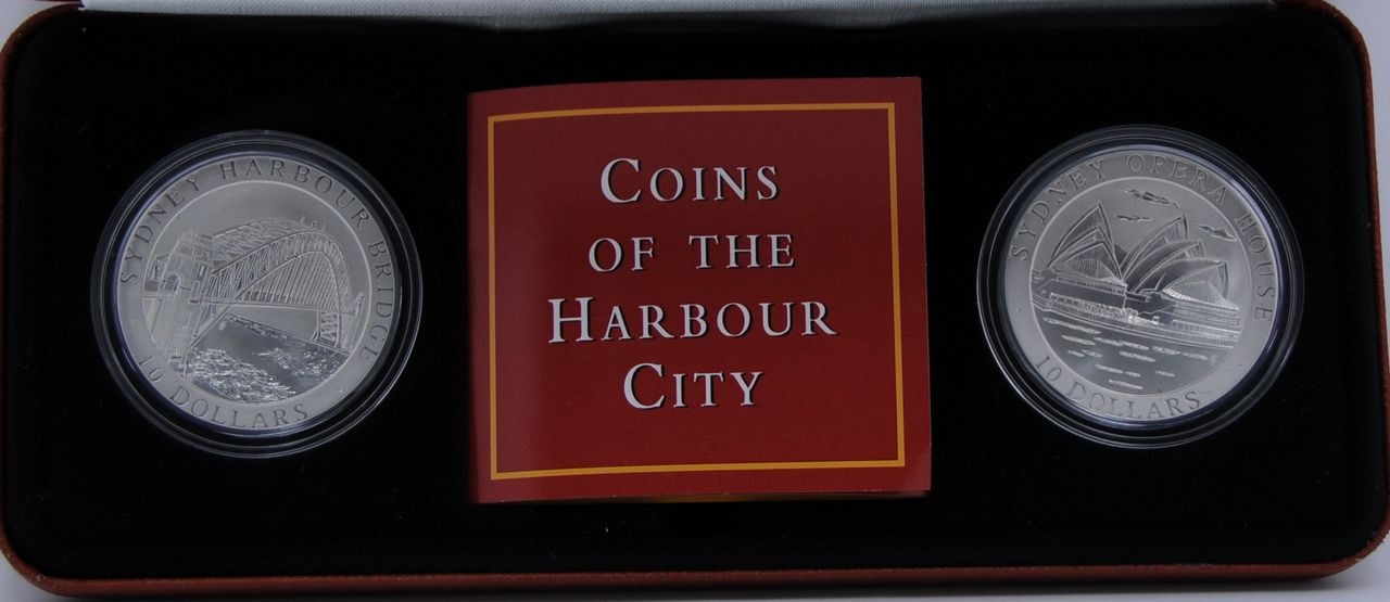 1997 $10 LANDMARK HARBOUR CITY Silver Coin Set 