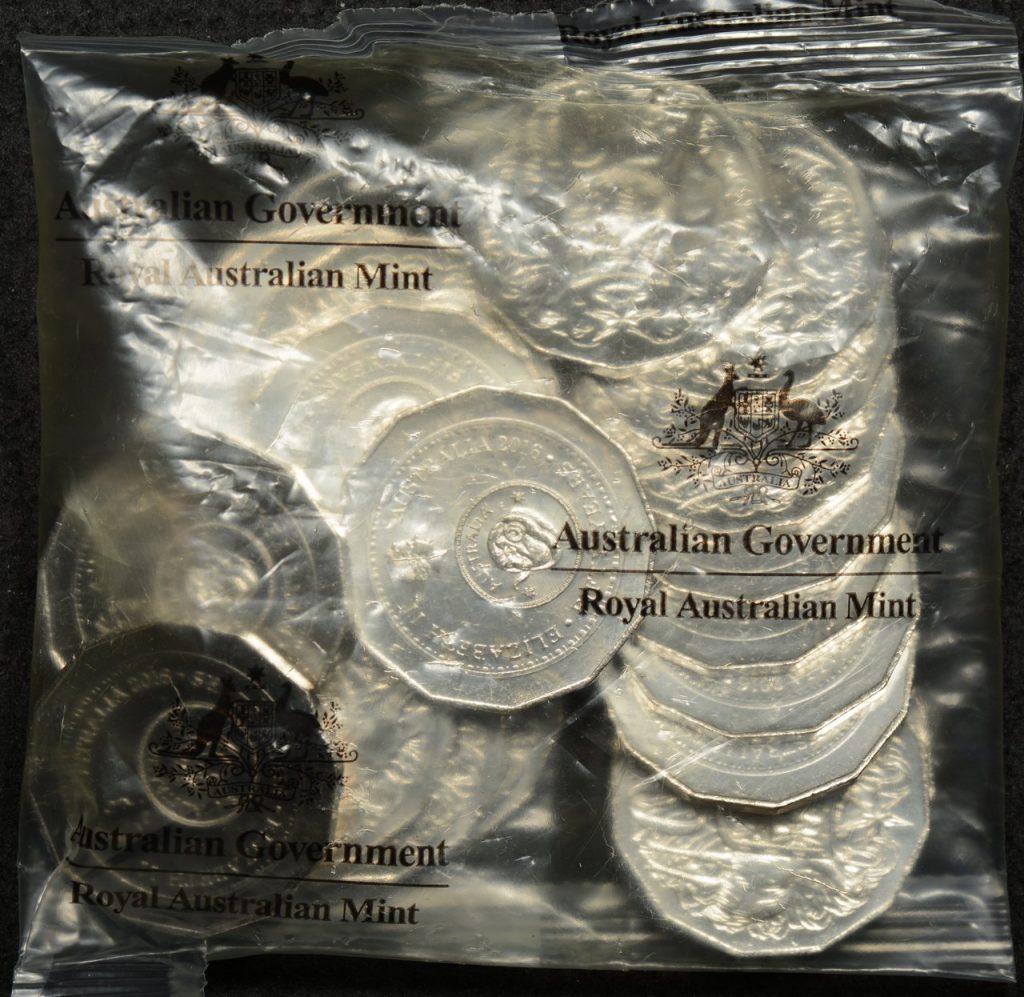 2016 Fifty Years 50 Cent Decimal Currency 50th Anniversary Royal Australian Mint Bag The