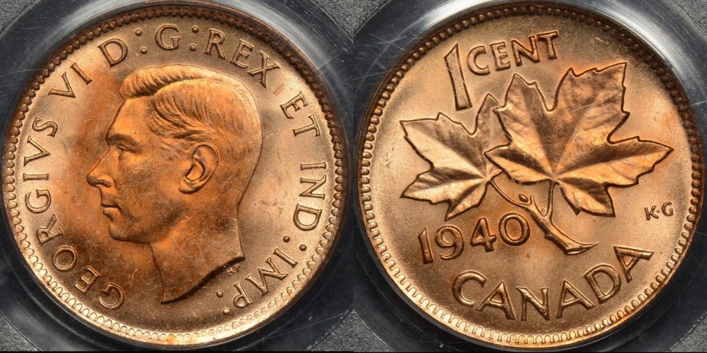 Canada 1940 cent 1c km 32 PCGS MS64rd red Choice Uncirculated