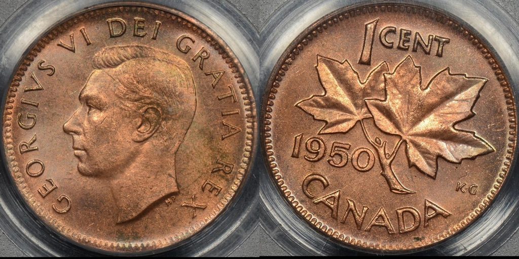 Canada 1950 cent 1c km 41 PCGS MS64rb Choice Uncirculated