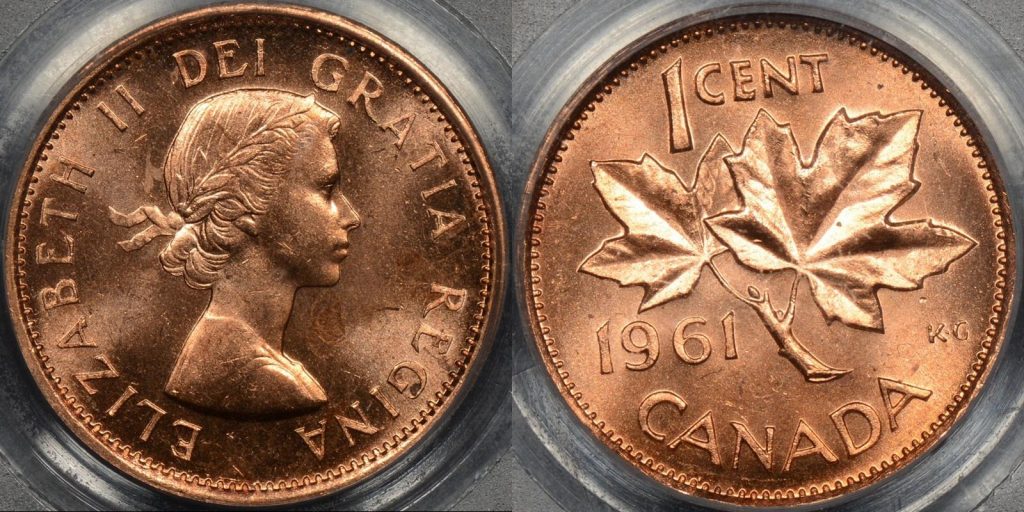 Canada 1961 cent 1c km 49 PCGS MS64rd red Choice Uncirculated