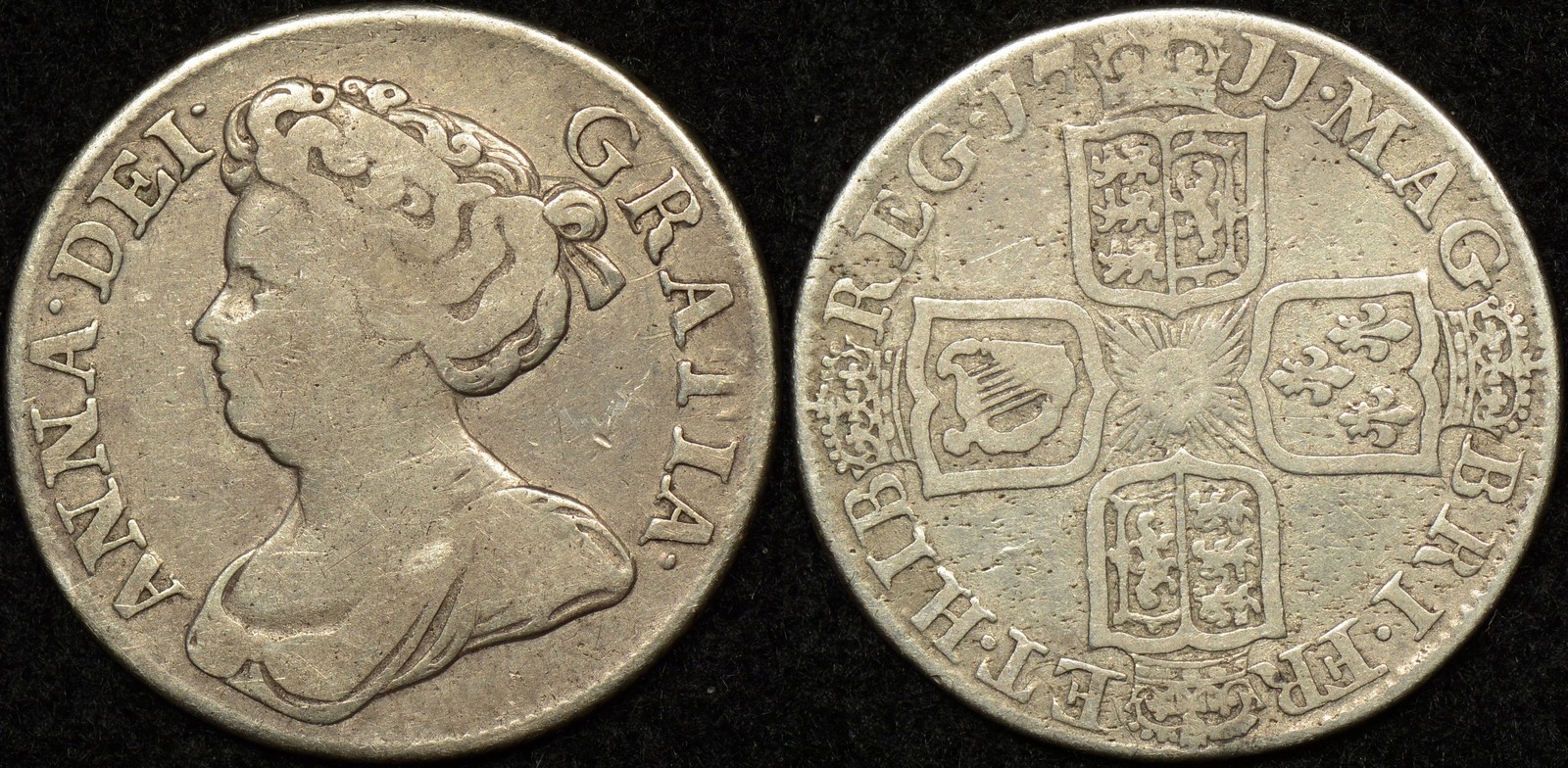 Anne 1711 Shilling Fine - The Purple Penny