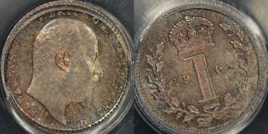 Great britain 1905 maundy penny 1d km 795 PCGS pl66 prooflike