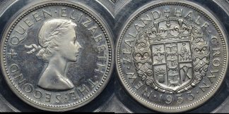 New zealand 1953 half crown 5s PCGS PR64 proof