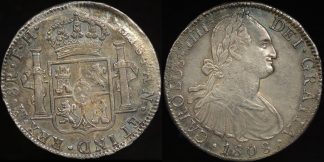 Proclamation coin mexico 1808th 8 reales km 109