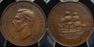 South africa 1944 halfpenny 1 2d km 24 PCGS PR64bn proof