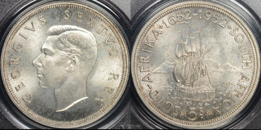 South africa 1952 5 shillings km 41 PCGS PR66 proof