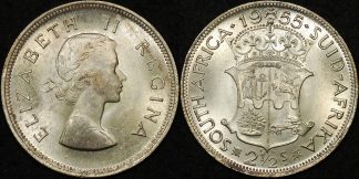 South africa 1955 2 1 2 shillings Uncirculated